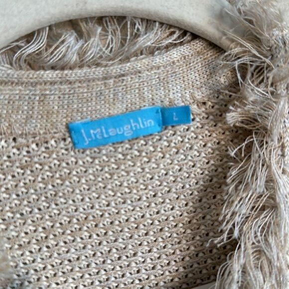 J. McLaughlin Cream Knit Blazer L - Picture 6 of 7